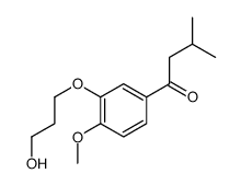 1-[3-(3-hydroxypropoxy)-4-methoxyphenyl]-3-methylbutan-1-one结构式