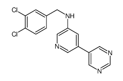 N-[(3,4-dichlorophenyl)methyl]-5-pyrimidin-5-ylpyridin-3-amine Structure