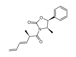 (4R,5S)-4-methyl-3-((E)-(R)-2-methyl-hexa-3,5-dienoyl)-5-phenyl-oxazolidin-2-one结构式