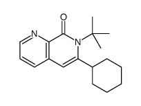 7-tert-butyl-6-cyclohexyl-1,7-naphthyridin-8-one结构式