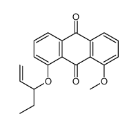 1-methoxy-8-pent-1-en-3-yloxyanthracene-9,10-dione Structure