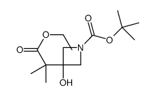 tert-butyl 3-(2-ethoxy-1,1-dimethyl-2-oxo-ethyl)-3-hydroxy-azetid ine-1-carboxylate结构式