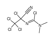 2,3,3,3-tetrachloro-2-((chloro(dimethylamino)methylene)amino)propionitrile Structure