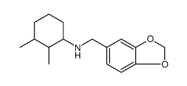 1,3-Benzodioxole-5-methanamine, N-(2,3-dimethylcyclohexyl)-结构式