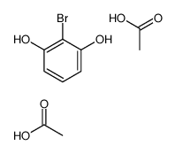 acetic acid,2-bromobenzene-1,3-diol结构式