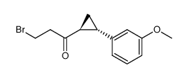 trans-1-(m-methoxyphenyl)-2-(β-bromopropionyl)cyclopropane Structure