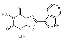 1H-Purine-2,6-dione,3,9-dihydro-8-(1H-indol-3-yl)-1,3-dimethyl- structure