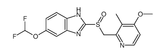 5-difluoromethoxy-2-[(4-methoxy-3-methyl-pyridin-2-yl)methylsulfinyl]-1H-benzimidazole结构式