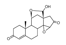 (+-)-14,15-Epoxy-11β-hydroxy-3,16,18-tri-oxo-androst-4-en-18:11-cyclosemiacetal Structure