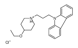 9-[3-(4-ethoxypiperidin-1-ium-1-yl)propyl]carbazole,chloride结构式