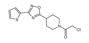 2-chloro-1-[4-(3-thiophen-2-yl-[1,2,4]oxadiazol-5-yl)-piperidin-1-yl]-ethanone Structure