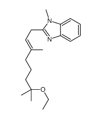 2-[(E)-7-ethoxy-3,7-dimethyloct-2-enyl]-1-methylbenzimidazole结构式