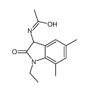 N-(1-Ethyl-5,7-dimethyl-2-oxo-2,3-dihydro-1H-indol-3-yl)acetamide结构式