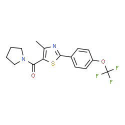 {4-methyl-2-[4-(trifluoromethoxy)phenyl]-1,3-thiazol-5-yl}(pyrrolidin-1-yl)methanone picture