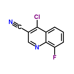 4-CHLORO-8-FLUORO-QUINOLINE-3-CARBONITRILE结构式