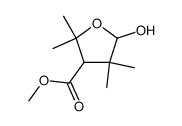 methyl 5-hydroxy-2,2,4,4-tetramethyltetrahydrofuran-3-carboxylate结构式