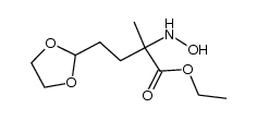 4-[1,3]dioxolan-2-yl-2-hydroxyamino-2-methyl-butyric acid ethyl ester Structure