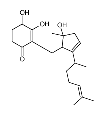 3,6-Dihydroxy-2-[[2-(1,5-dimethyl-4-hexenyl)-5-methyl-5-hydroxy-2-cyclopentenyl]methyl]-2-cyclohexen-1-one Structure