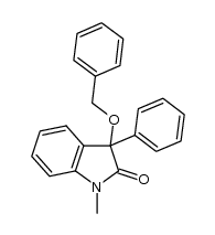 3-benzyloxy-1-methyl-3-phenyl-oxindole结构式