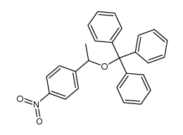 ((1-(4-nitrophenyl)ethoxy)methanetriyl)tribenzene Structure