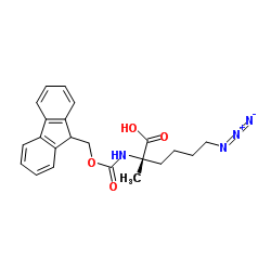 (S)-2-((((9H-芴-9-基)甲氧基)羰基)氨基)-6-叠氮基-2-甲基己酸结构式