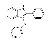 2-phenyl-3-(phenylthio)-1H-indole Structure