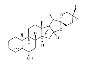 (25R)-3α,5α-Cyclo-spirostan-6β-ol结构式