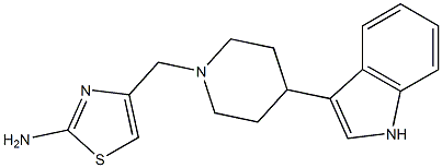 4-((4-(1H-indol-3-yl)piperidin-1-yl)methyl)thiazol-2-amine结构式