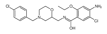 4-amino-5-chloro-N-[[4-[(4-chlorophenyl)methyl]morpholin-2-yl]methyl]-2-ethoxybenzamide Structure