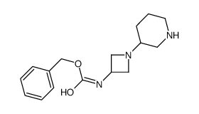 (1-哌啶-3-基-氮杂啶-3-基)-氨基甲酸苄酯结构式
