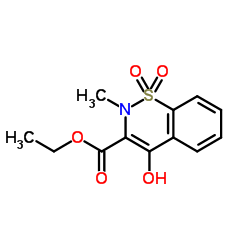 2-Methyl-4-hydroxy-2H-1,2-benzothiazine-3-carboxylic acid ethyl ester 1,1-dioxide Structure