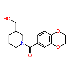 (2,3-Dihydro-benzo[1,4]dioxin-6-yl)-(3-hydroxyMethyl-piperidin-1-yl)-Methanone结构式