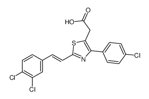 2-[4-(4-chlorophenyl)-2-[(E)-2-(3,4-dichlorophenyl)ethenyl]-1,3-thiazol-5-yl]acetic acid Structure