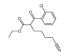 ethyl (2-chlorobenzoyl)(4-cyanobutyl)acetate结构式