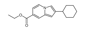 Ethyl 2-cyclohexyl-7-indolizinecarboxylate Structure