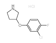 3-(3-Chloro-4-fluorophenoxy)pyrrolidine hydrochloride Structure