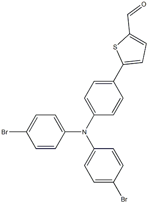 5-(4-(bis(4-bromophenyl)amino)phenyl)thiophene-2-carbaldehyde Structure