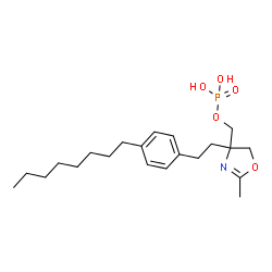 2-Methyl-4-[2-(4-octylphenyl)ethyl]-4,5-dihydro-1,3-oxazol-4-yl-methyl Phosphate Structure