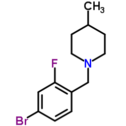 1-(4-Bromo-2-fluorobenzyl)-4-methylpiperidine结构式