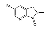 3-溴-6-甲基-5H-吡咯并[3,4-b]吡啶-7(6H)-酮结构式