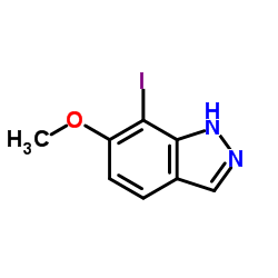 7-Iodo-6-methoxy-1H-indazole结构式