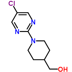 [1-(5-Chloro-2-pyrimidinyl)-4-piperidinyl]methanol Structure