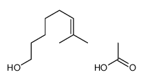 acetic acid,7-methyloct-6-en-1-ol结构式