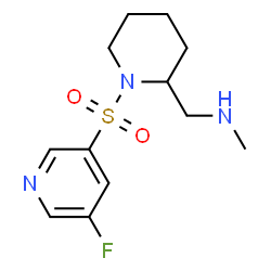 1-(1-(5-fluoropyridin-3-ylsulfonyl)piperidin-2-yl)-N-Methylmethanamine structure