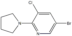 5-溴-3-氯-2-(吡咯烷-1-基)吡啶结构式