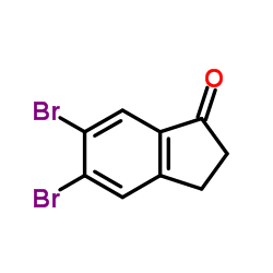 5,6-二溴-2,3-二氢-1H-茚-1-酮结构式