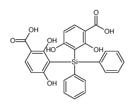3-[(3-carboxy-2,6-dihydroxyphenyl)-diphenylsilyl]-2,4-dihydroxybenzoic acid结构式