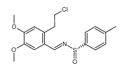 (S)-(+)-(E)-N-[2-(2-chloroethyl)-4,5-dimethoxybenzylidene]-4-methylbenzenesulfinamide Structure