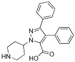 1-(piperidin-4-yl)-3,4-diphenyl-1H-pyrazol-5-carboxylic acid结构式