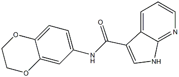 1H-Pyrrolo[2,3-b]pyridine-3-carboxamide, N-(2,3-dihydro-1,4-benzodioxin-6-yl)- Structure